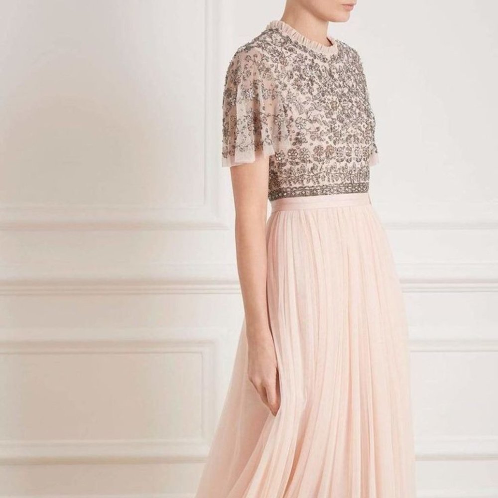 Needle and Thread Andromeda Beaded Gown Short Sleeved - NWT